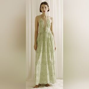 NWT Storia Eyelet Floral Maxi Dress